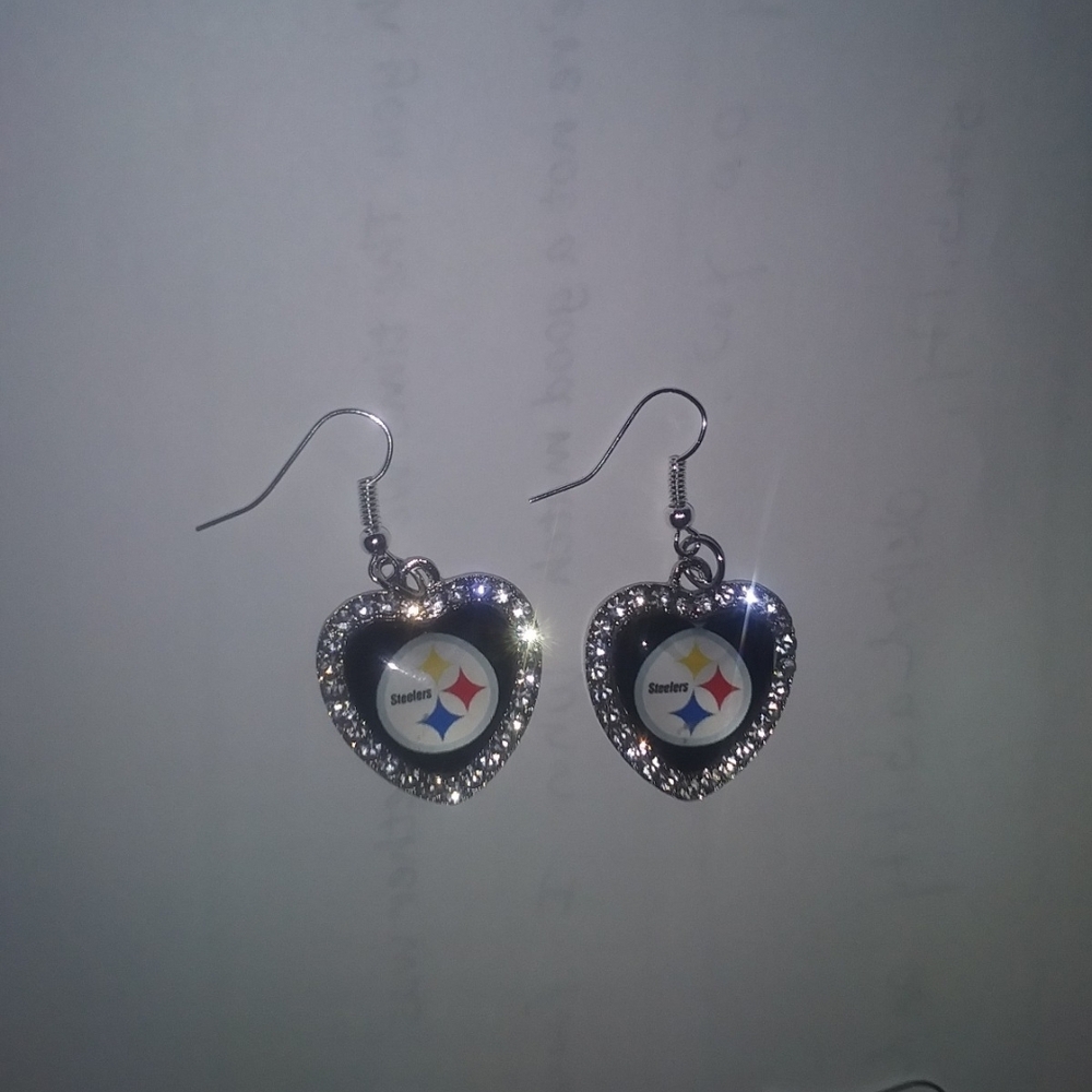Heart-Shaped Silver Earrings